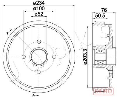 Brake Drum JAPKO 560409C