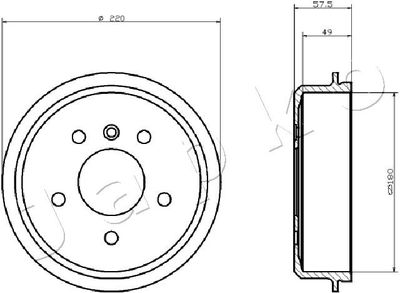 Brake Drum JAPKO 560500