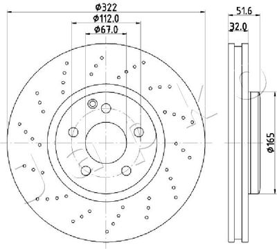 Brake Disc JAPKO 600528