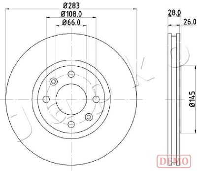 Brake Disc JAPKO 600627C