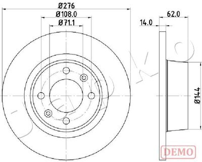 Brake Disc JAPKO 610604C