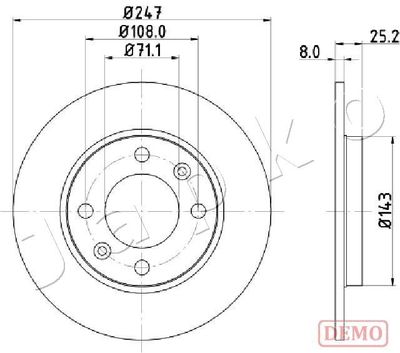 Brake Disc JAPKO 610615C