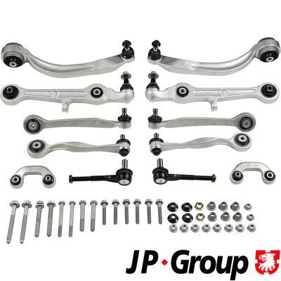 Control/Trailing Arm Kit, wheel suspension JP GROUP 1140108510