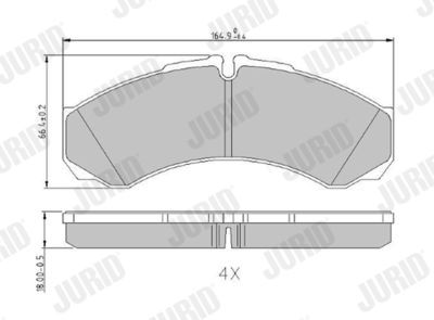 Brake Pad Set, disc brake JURID 2912114530