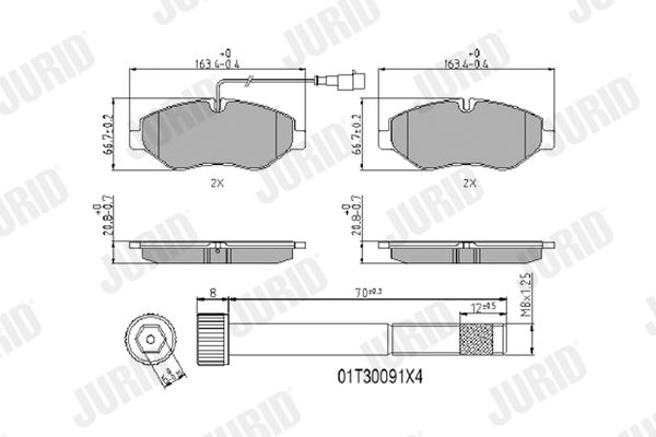 JURID 2922909561 Brake Pad Set, disc brake