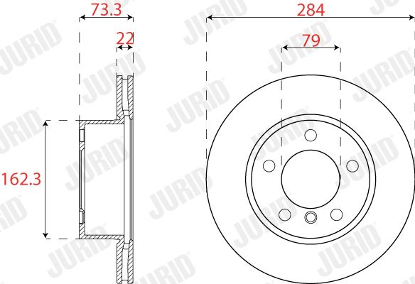 JURID 563322JC Brake Disc