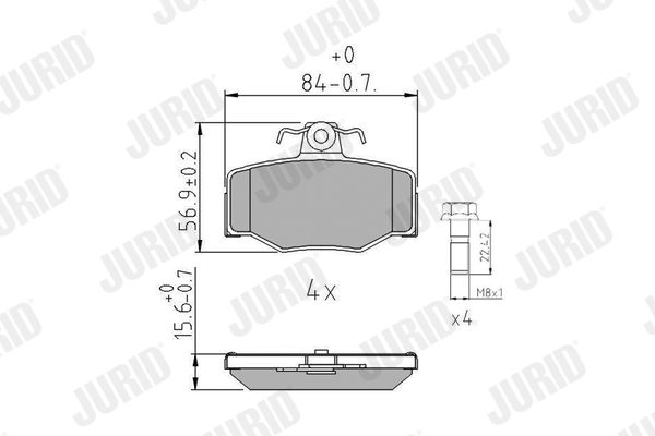 JURID 571421J Brake Pad Set, disc brake