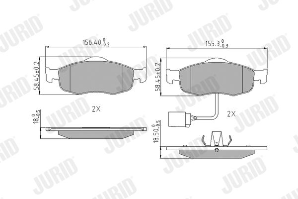 JURID 571522J Brake Pad Set, disc brake