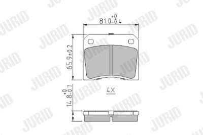 Brake Pad Set, disc brake JURID 571532J