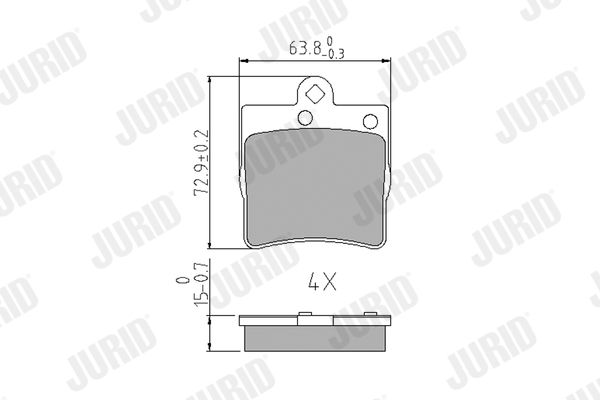 JURID 571925J Brake Pad Set, disc brake