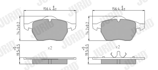 JURID 571935J Brake Pad Set, disc brake