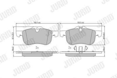 Brake Pad Set, disc brake JURID 571980J