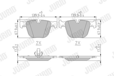 Brake Pad Set, disc brake JURID 571991J