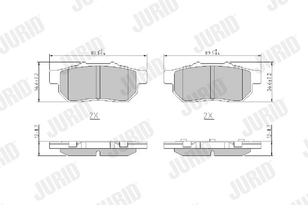 JURID 572134J Brake Pad Set, disc brake