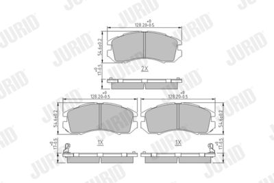 Brake Pad Set, disc brake JURID 572275J