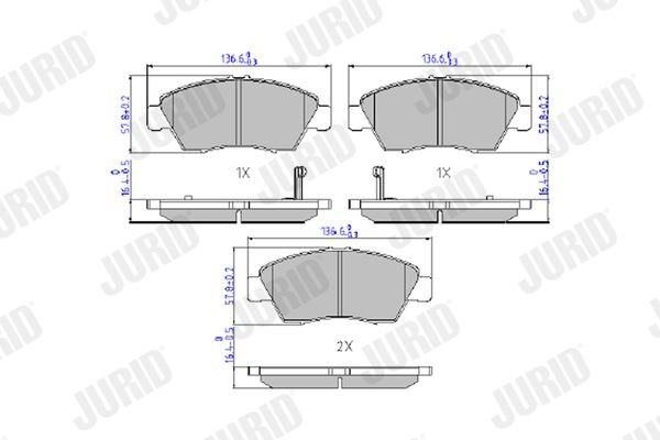 JURID 572340J Brake Pad Set, disc brake