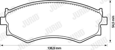 Brake Pad Set, disc brake JURID 572343J