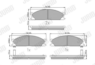 Brake Pad Set, disc brake JURID 572373J