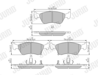 Brake Pad Set, disc brake JURID 572400J