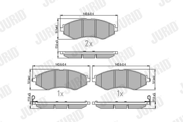 JURID 572407J Brake Pad Set, disc brake