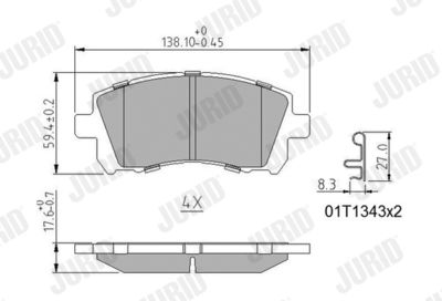 Brake Pad Set, disc brake JURID 572423J