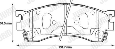 Brake Pad Set, disc brake JURID 572434J