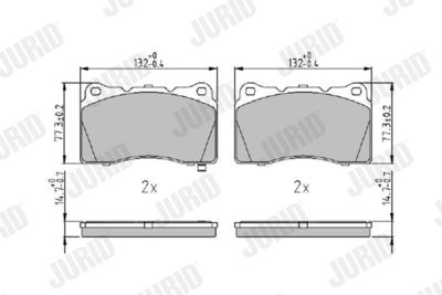 Brake Pad Set, disc brake JURID 572508J