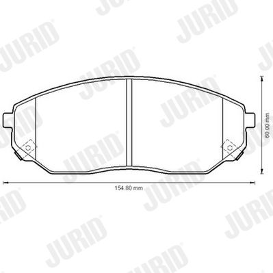 Brake Pad Set, disc brake JURID 572511J