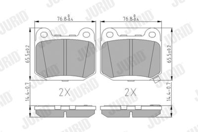 Brake Pad Set, disc brake JURID 572558J