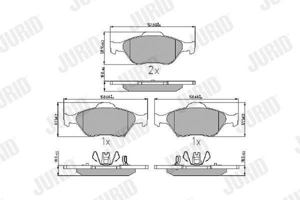 JURID 572576J Brake Pad Set, disc brake