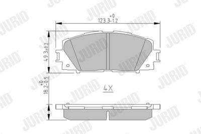 Brake Pad Set, disc brake JURID 572578J