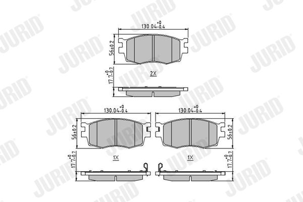 JURID 572593J Brake Pad Set, disc brake