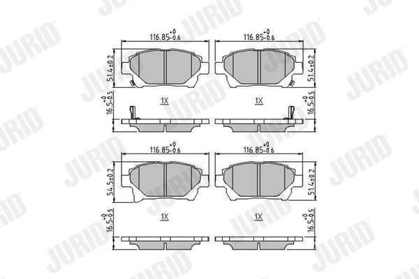 JURID 572618J Brake Pad Set, disc brake