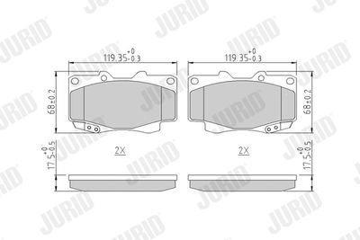 Brake Pad Set, disc brake JURID 572625J