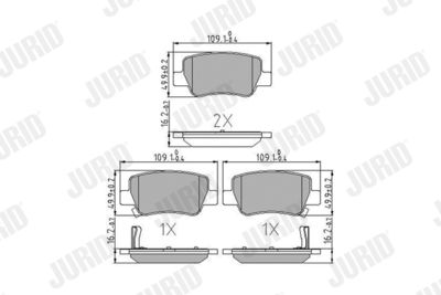 Brake Pad Set, disc brake JURID 572627J