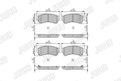 Brake Pad Set, disc brake JURID 572628J