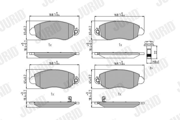 JURID 573015J Brake Pad Set, disc brake