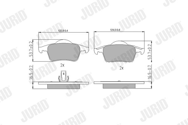 JURID 573021J Brake Pad Set, disc brake