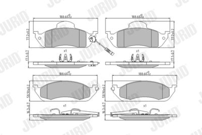 Brake Pad Set, disc brake JURID 573034J