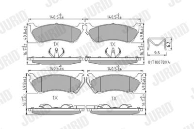 Brake Pad Set, disc brake JURID 573035J