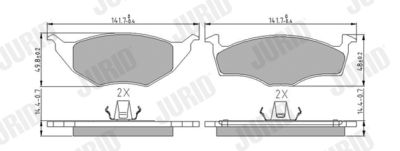 Brake Pad Set, disc brake JURID 573040J