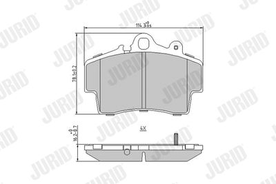 Brake Pad Set, disc brake JURID 573043J