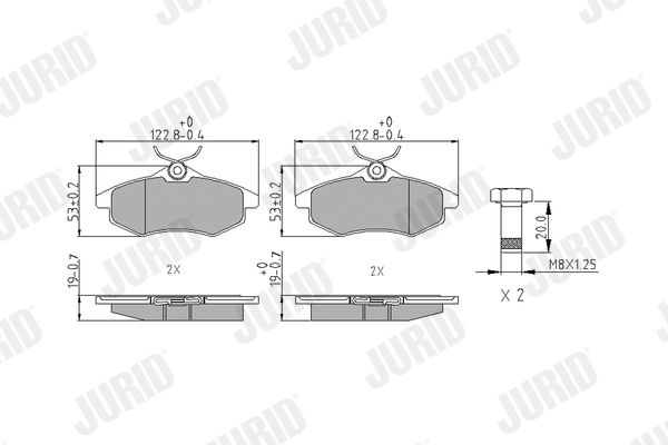 JURID 573083J Brake Pad Set, disc brake