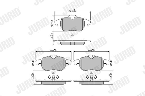 JURID 573089J Brake Pad Set, disc brake