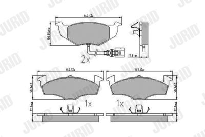 Brake Pad Set, disc brake JURID 573111J