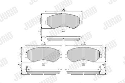 Brake Pad Set, disc brake JURID 573118J