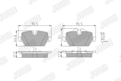 Brake Pad Set, disc brake JURID 573136J