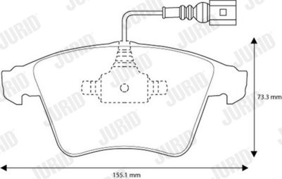 Brake Pad Set, disc brake JURID 573160JC