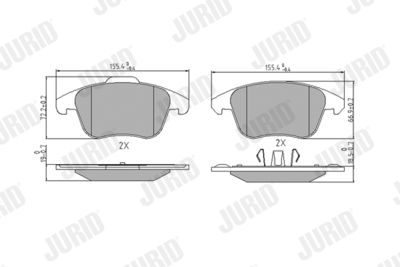 Brake Pad Set, disc brake JURID 573193J