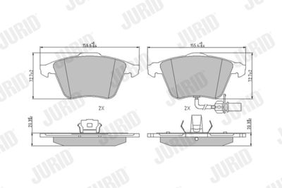 Brake Pad Set, disc brake JURID 573196J